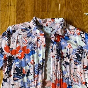 Fun floral button up shirt